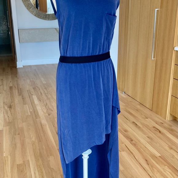 BCBG Hi/Lo navy dress-new w Tags small - Picture 2 of 4